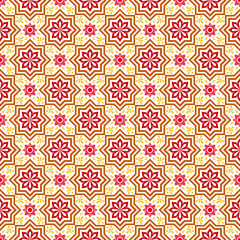 Fototapeta premium Seamless background image of vintage star flower pattern. 