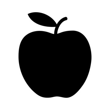 Delicious apple flat icon for apps and websites