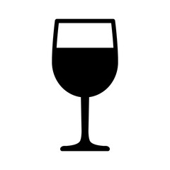 Wine tasting glass flat icon for apps and websites