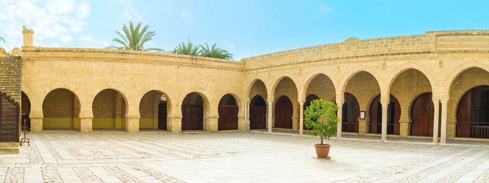 The courtyard of Grand Mosque in Sousse, Tunisia