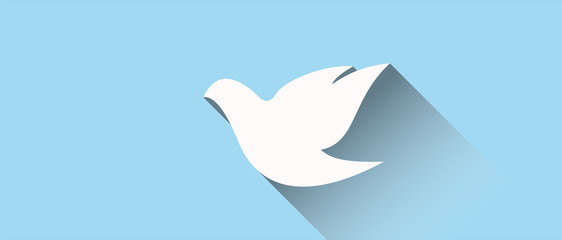 Peace day dove sign vector