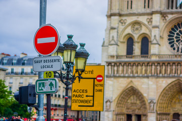 Street signs in Paris, France