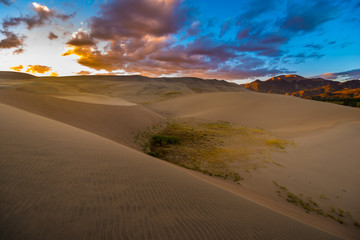 Great Sand Dunes after sunset Colorado