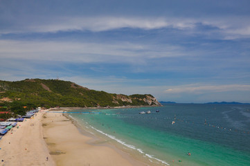Koh Lan island tropical beach in Pattaya city, Chonburi Thailan