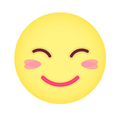 Set of flat emoticons. Set of Emoji. Isolated vector illustratio