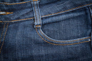 Jeans  texture background close up.