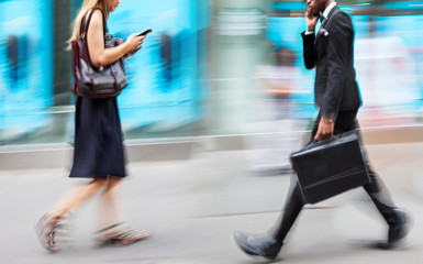 group of business people in the street