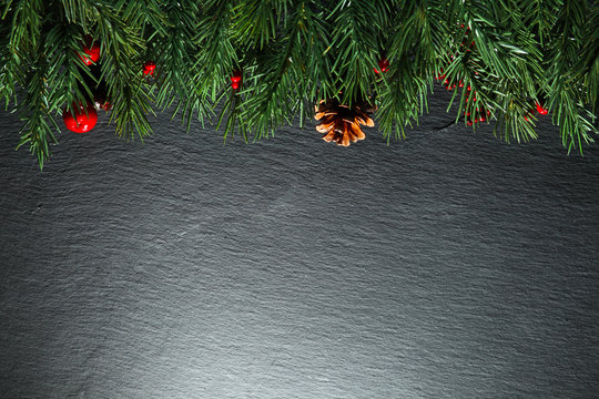 Christmas branches background