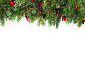 Christmas tree branches background