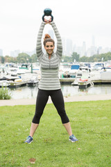 girl doing workout