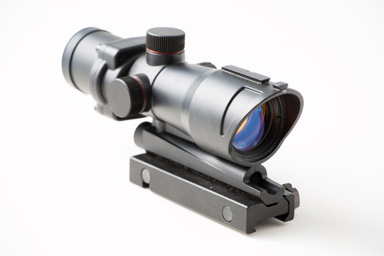 Sniper gun scope isolated on white background