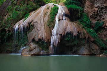 Kor luang Waterfull in Mae Ping National Park,Li,Lamphun,Thailand.
