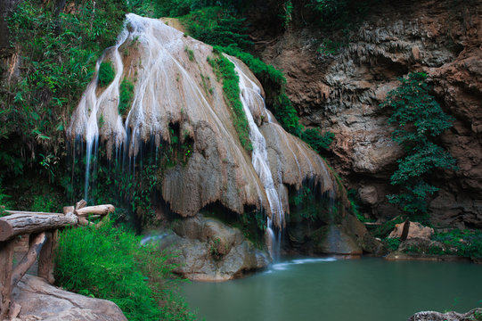 Kor Luang Waterfull In Mae Ping National Park,Li,Lamphun,Thailand.
