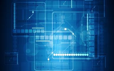 Blue abstract technology background