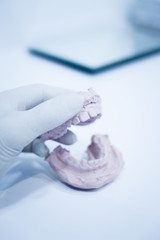 Dental mold dentists clay teeth ceramic plate cast