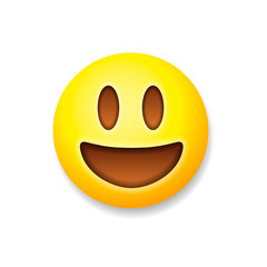 Emoticon laughing, emoji smile symbol