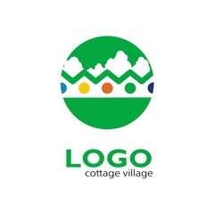 Vector of house icon.
 Business team for construction icon.  Business icon for the company. Abstract symbol of house village cottage.