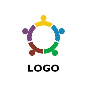 Vector of friendship icon. Business team social network icon. Business icon for the company. Abstract symbol of friendship.