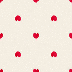 Cute watercolor background Red hearts - 97853616