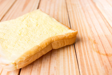 breakfast on wood plate