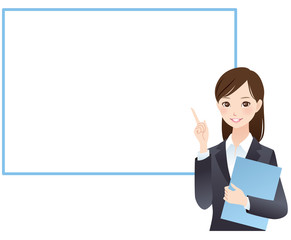 スーツの女性　ビジネス　コピースペース