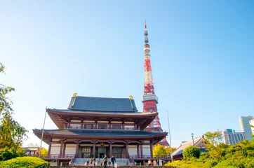 Poster Zojoji-Tempel, Tokio, Tourismus von Japan (Zojoji) © yoko_ken_chan