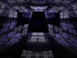 Abstract digitally generated image dark futuristic portal