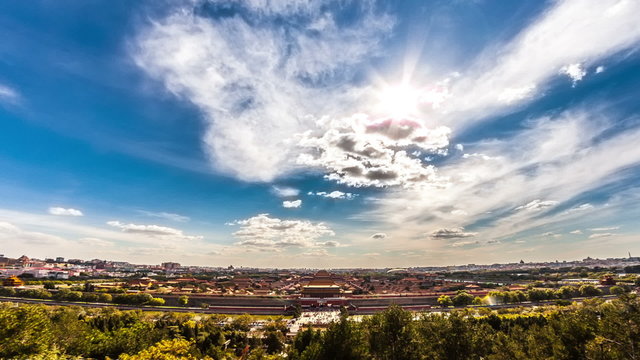 Different view to the back entrance of the Palace Museum, Beijing, China