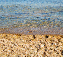 flow foam and froth in the sea    of mediterranean greece