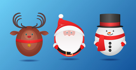 Vector set of Christmas decorations 