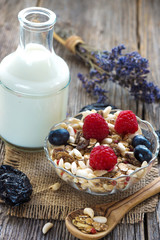 Healthy breakfast, diet and health concept
