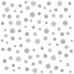 Snowflake Pattern - Snowflake vector pattern. Each snowflake is grouped individually for easy editing.