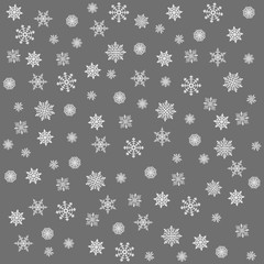 Snowflake Pattern - Snowflake vector pattern. Each snowflake is grouped individually for easy editing.
