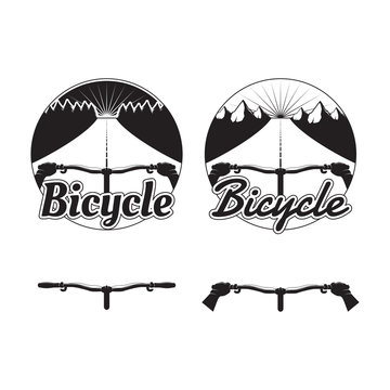 Set of bicycle logos, badges and design elements