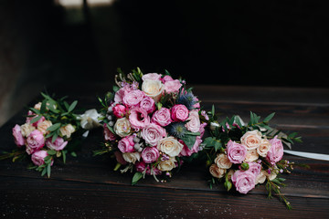 Wedding bouquet with roses