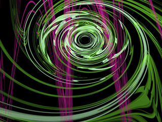 Obraz premium Abstract digitally generated image green curls