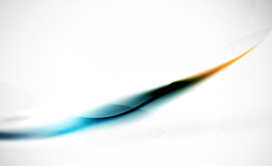 Wave blue and yellow color abstract background. Business hi-tech presentation template or advertising layout