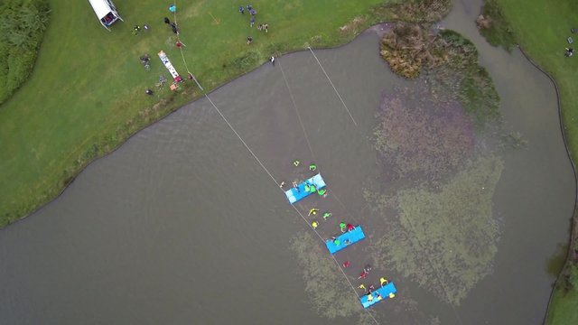 Course d'obstacle, vue a&eacute;rienne