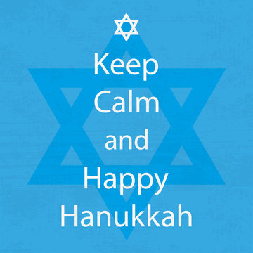 Illustration happy hanukkah day Keep calm