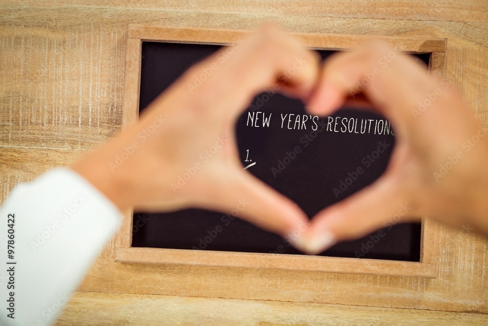 Poster Composite image of new years resolution list