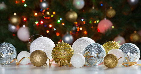 Christmas presents and balls