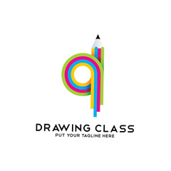 initial I D Q Drawing Class logo icon