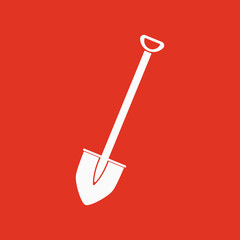The shovel icon. Spade symbol. Flat