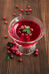 Cranberry jelly dessert