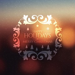 Christmas and New Year. Vector greeting card