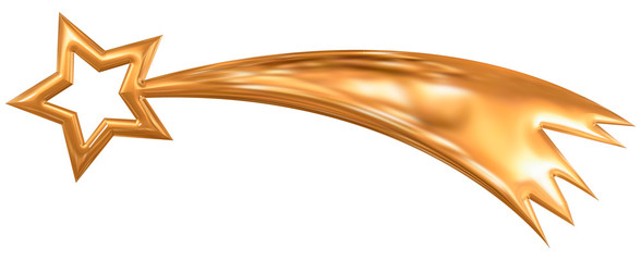 comet star, gold xmas symbol © frizio