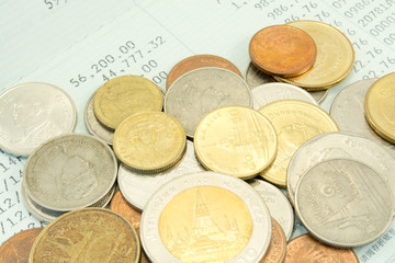 Thai money bath on Saving Account Passbook