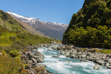 Majestic mountain and stream landscape