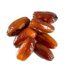 dried dates isolated on white