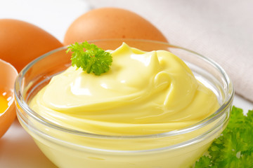 Obraz na płótnie Canvas Bowl of egg mayonnaise